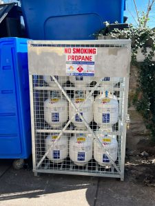 Propane tank storage