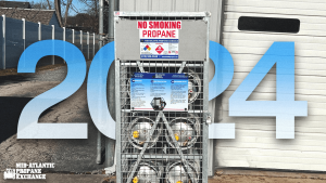 happy new year thumbnail showing a stack of propane