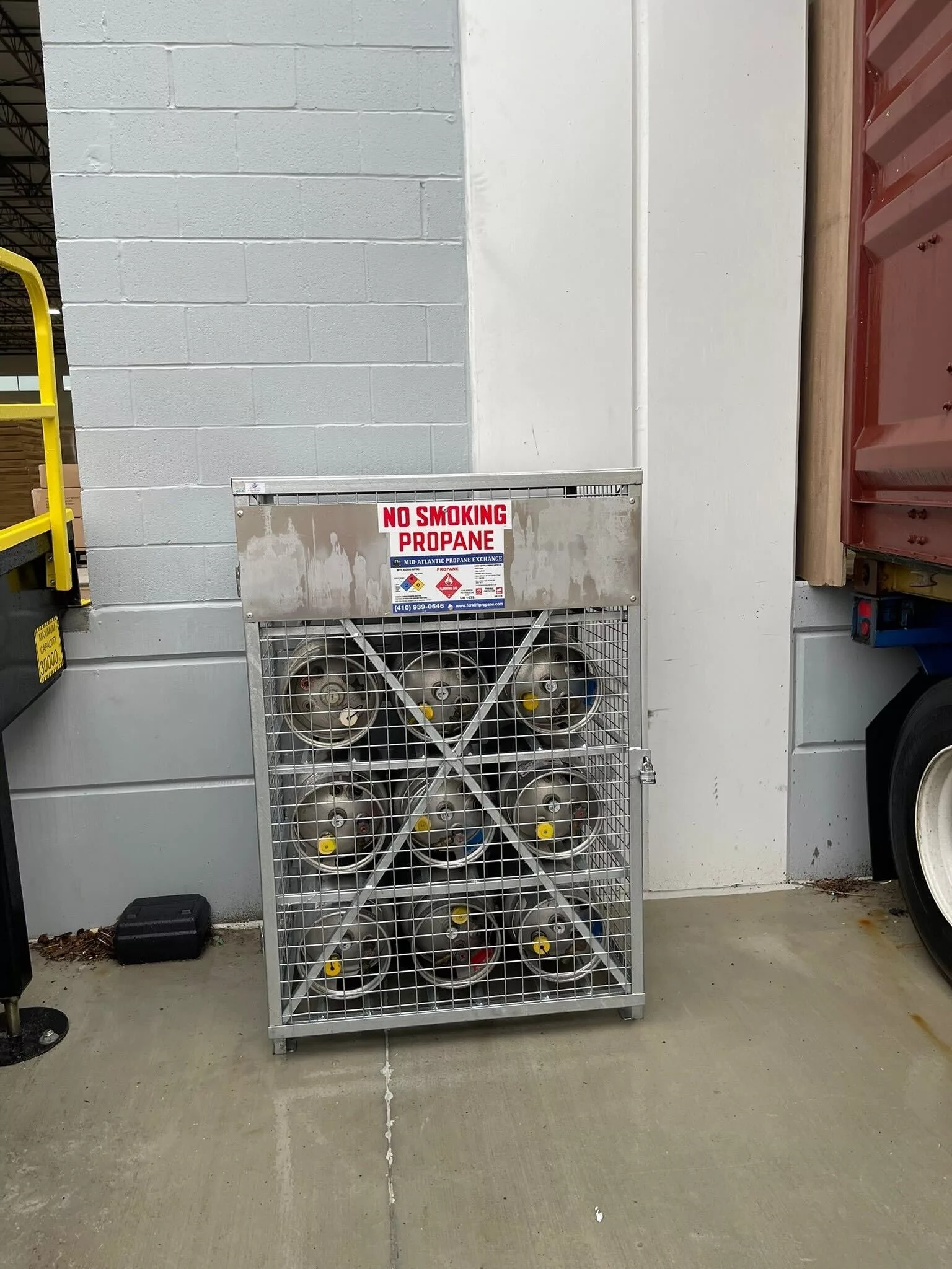 a propane storage locker
