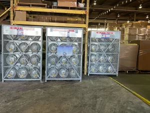 picture of propane tanks being stored safely